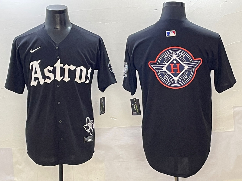 Men Houston Astros blank black MLB Nike 2025 jersey 10